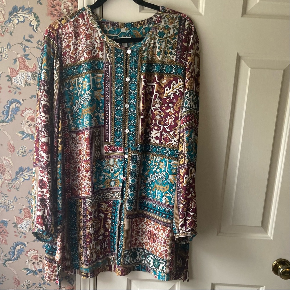 J. Jill Multicolored Long Sleeve blouse